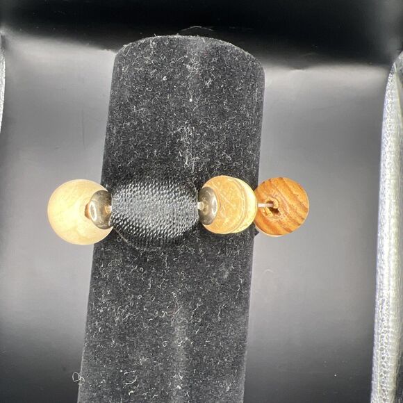 Paparazzi Bracelet Happily Homespun Black Wooden Beads Boho Western Hippie - Picture 5 of 9